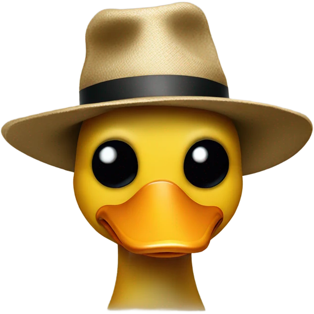 duck wearing hat emoji