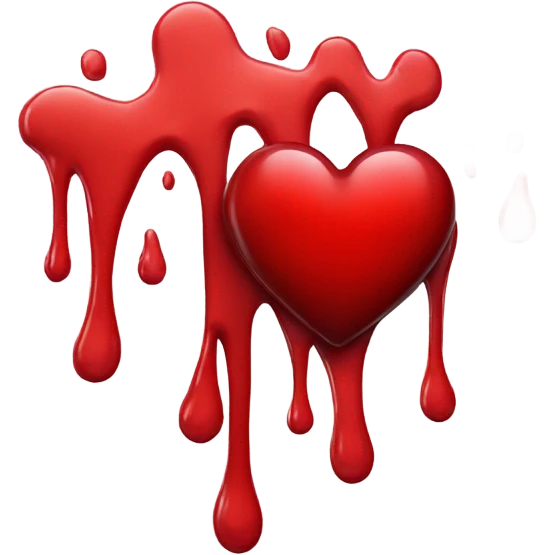 Dripping heart emoji