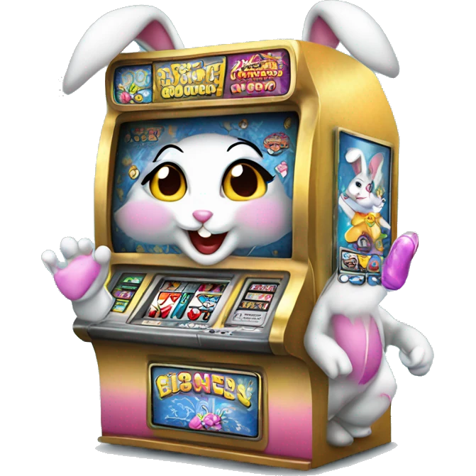 Dancing bunnysuit  girls gambling slot machine emoji