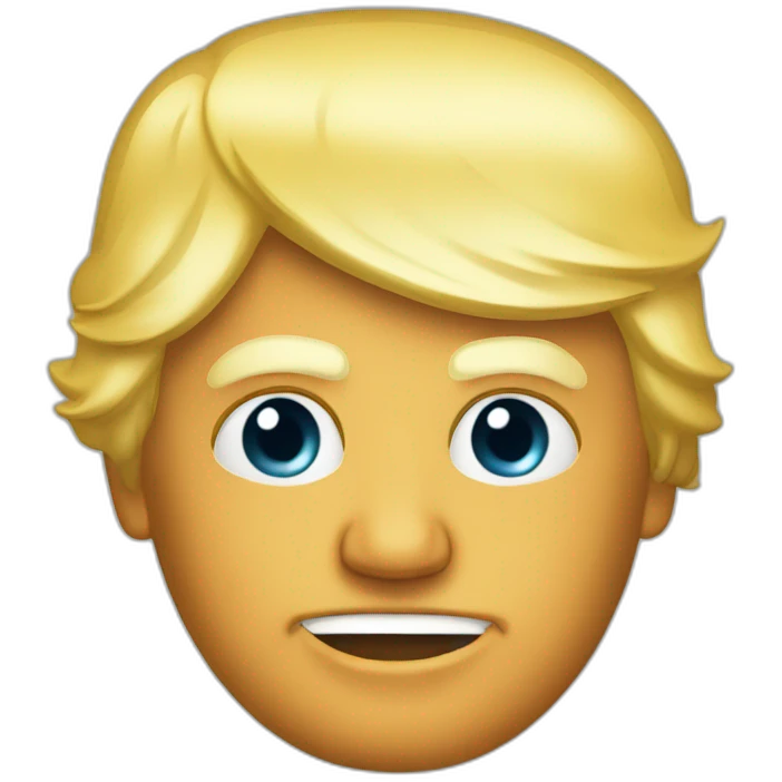Donald Trump with inverted funnel on head emoji
