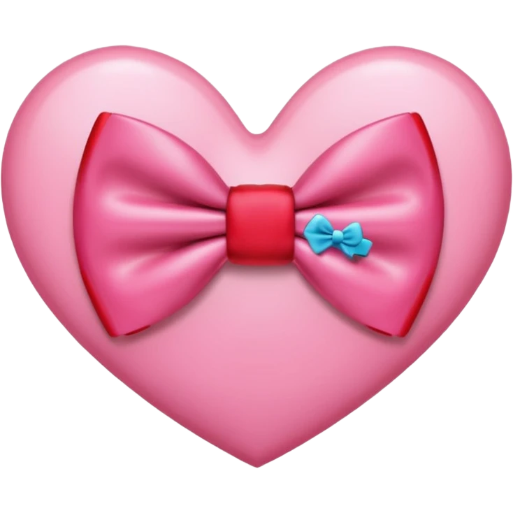 Pink heart with bow tie  emoji