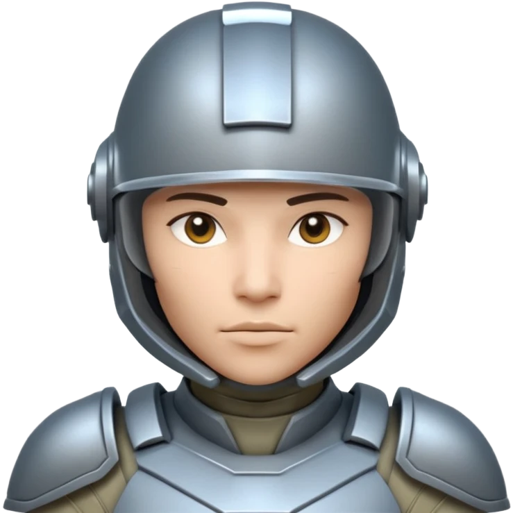 futuristic armored soldier human portrait, head and shoulders only, diverse facial features, different skin tones, different face shapes, unique helmet visor variations, sci-fi armor details, 3D cartoon, mobile game icon style, clean background, no text, no watermark

 emoji