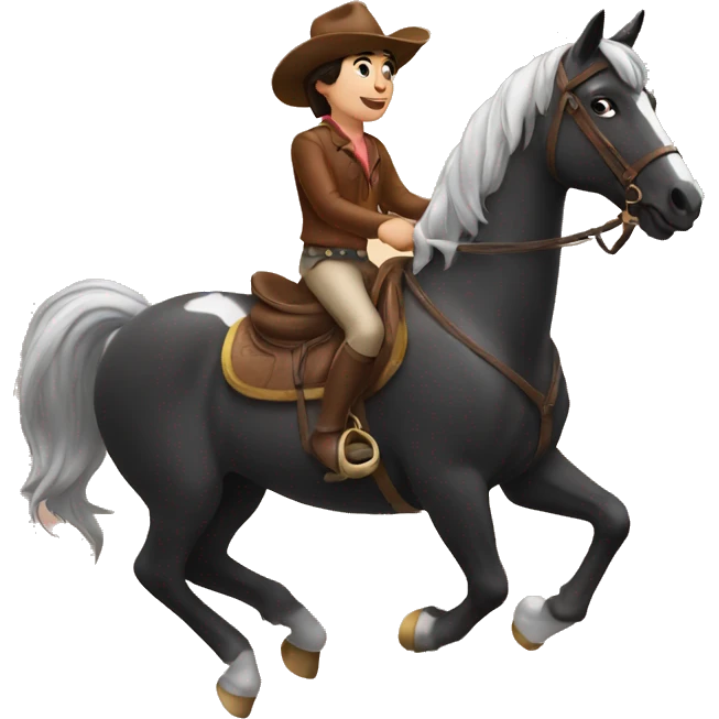 a pongo ridding a horse emoji