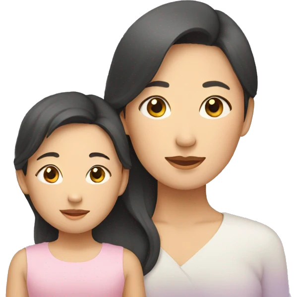 asian mother and daughter emoji