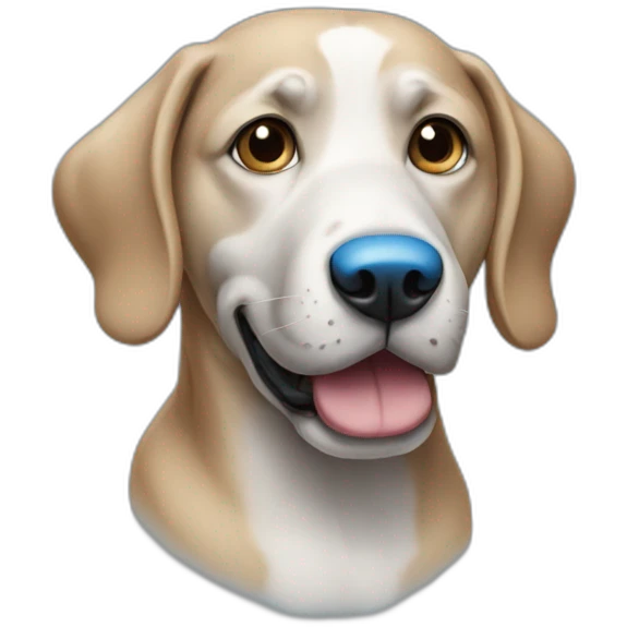 dog with a blue nose emoji