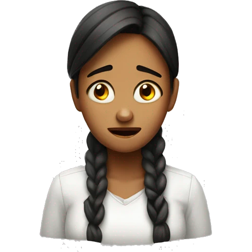 girl in anguish emoji