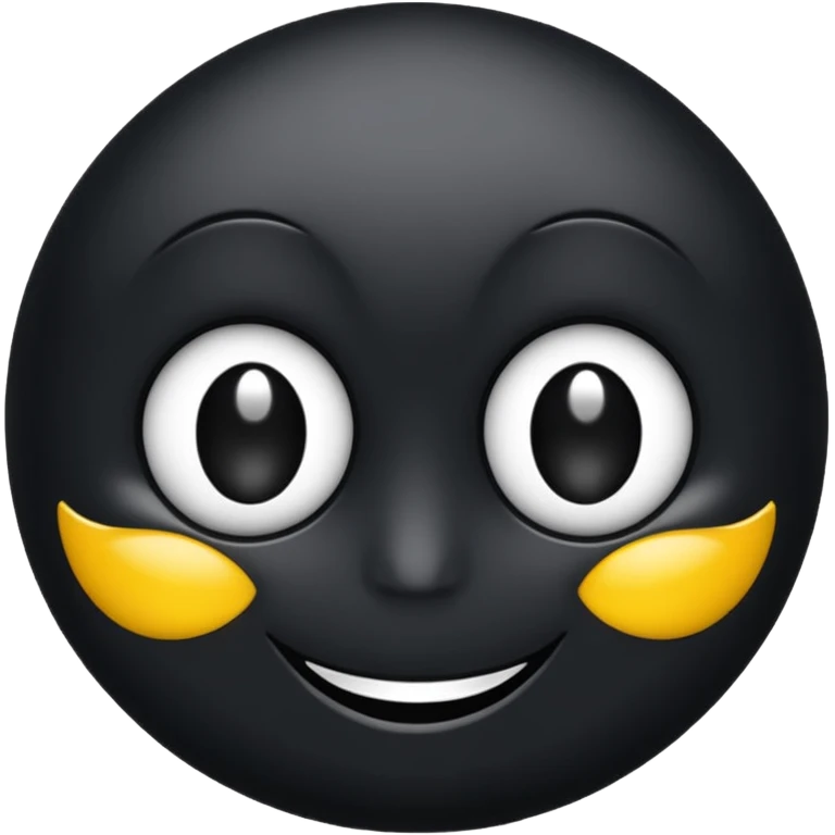 🙂 in completely black with white eyes and smile emoji