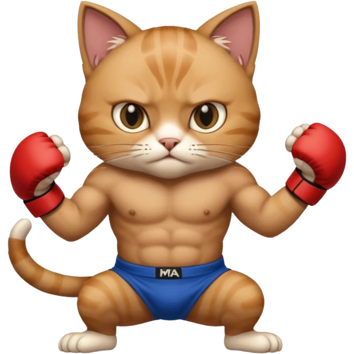 cat doing MMA fighting emoji
