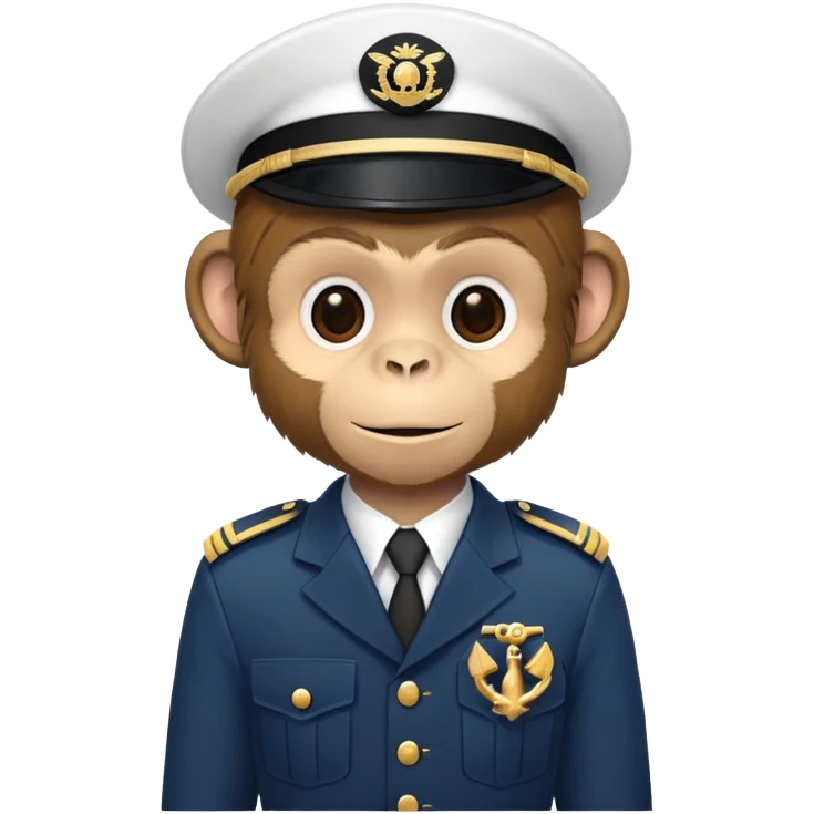monkey in marine outfit  emoji