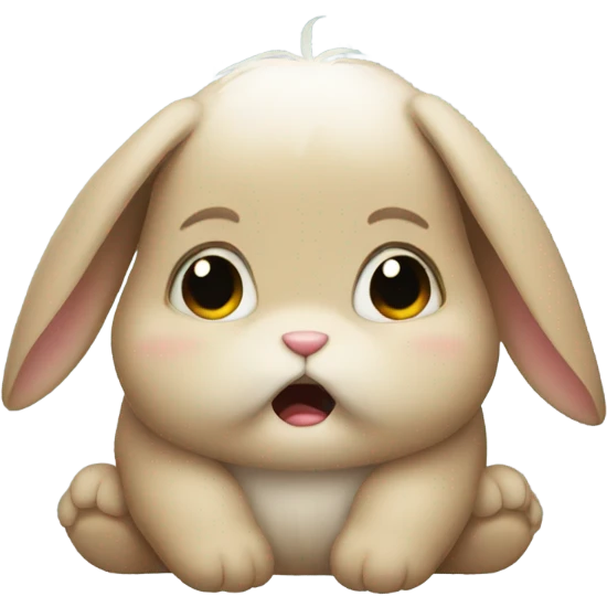Bunny crying emoji