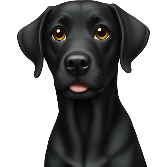 black lab  emoji