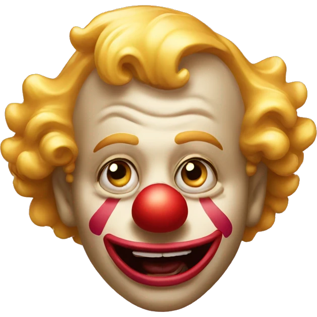Funny Golden clown  emoji