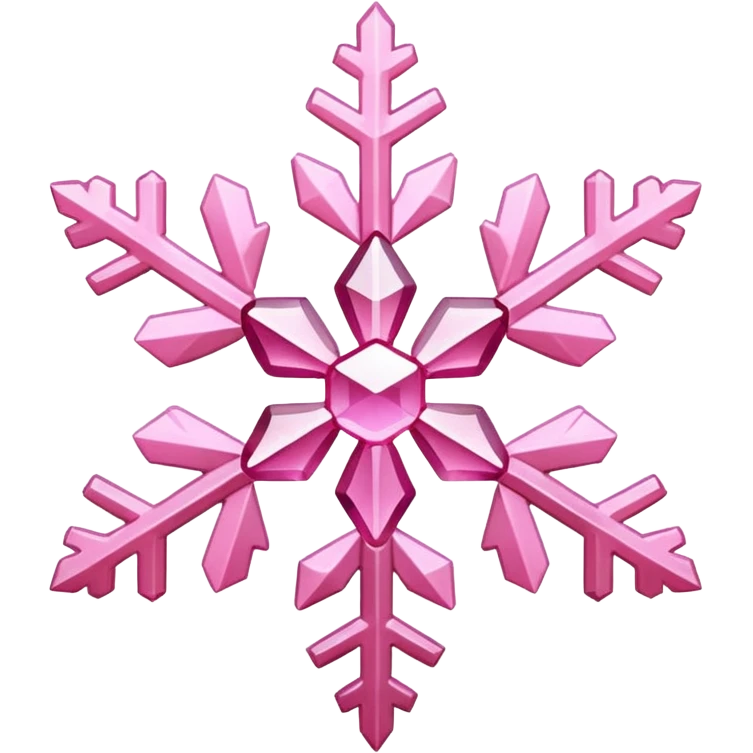 snowflake with pink color  emoji