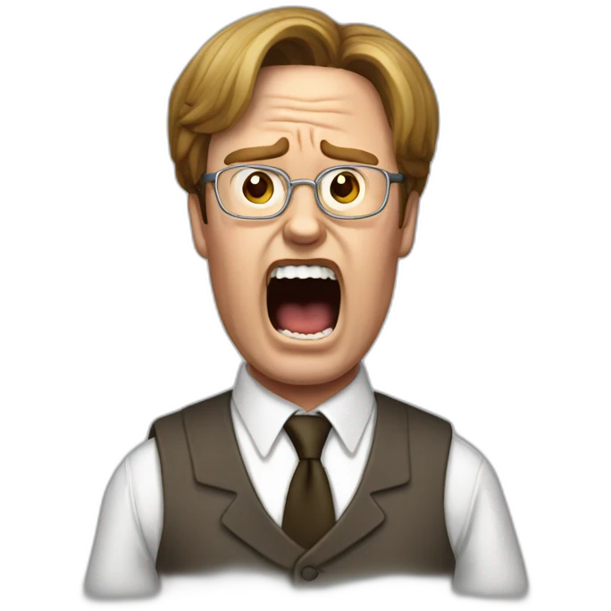 dwight-schrute-screaming emoji