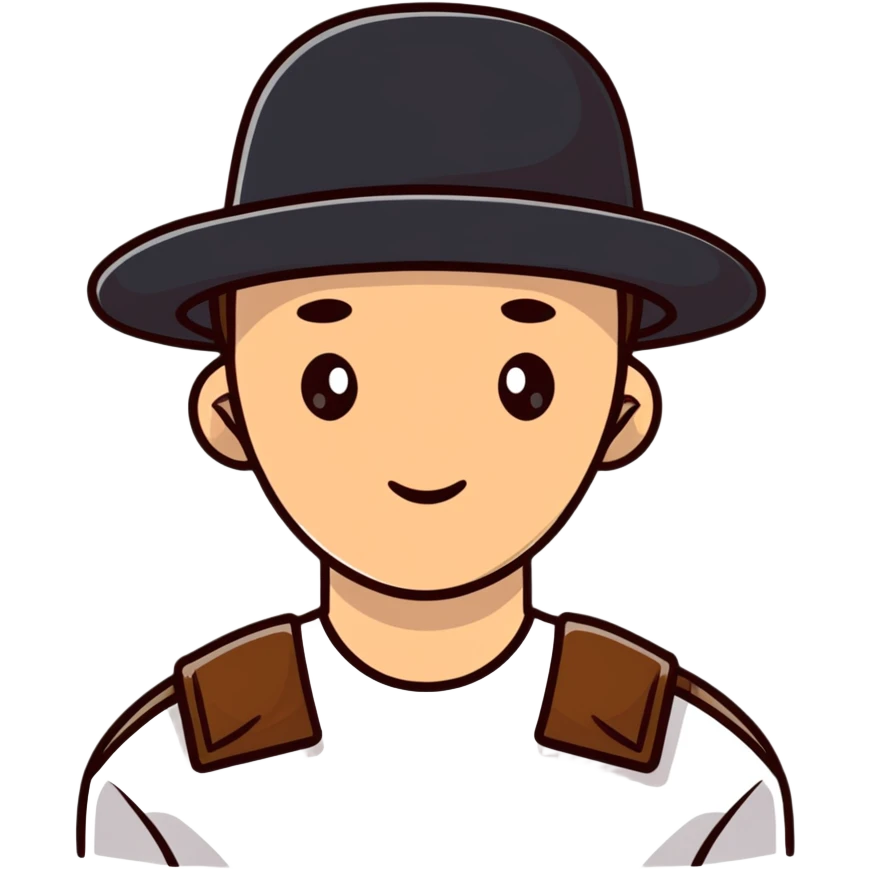 man wearing a hat emoji