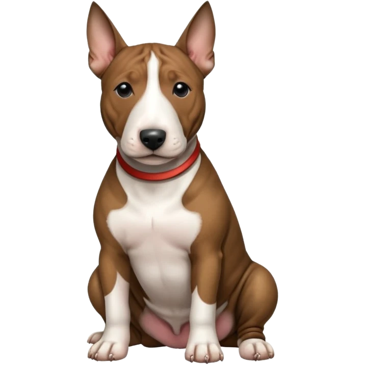 brindle english bull terrier sitting down emoji