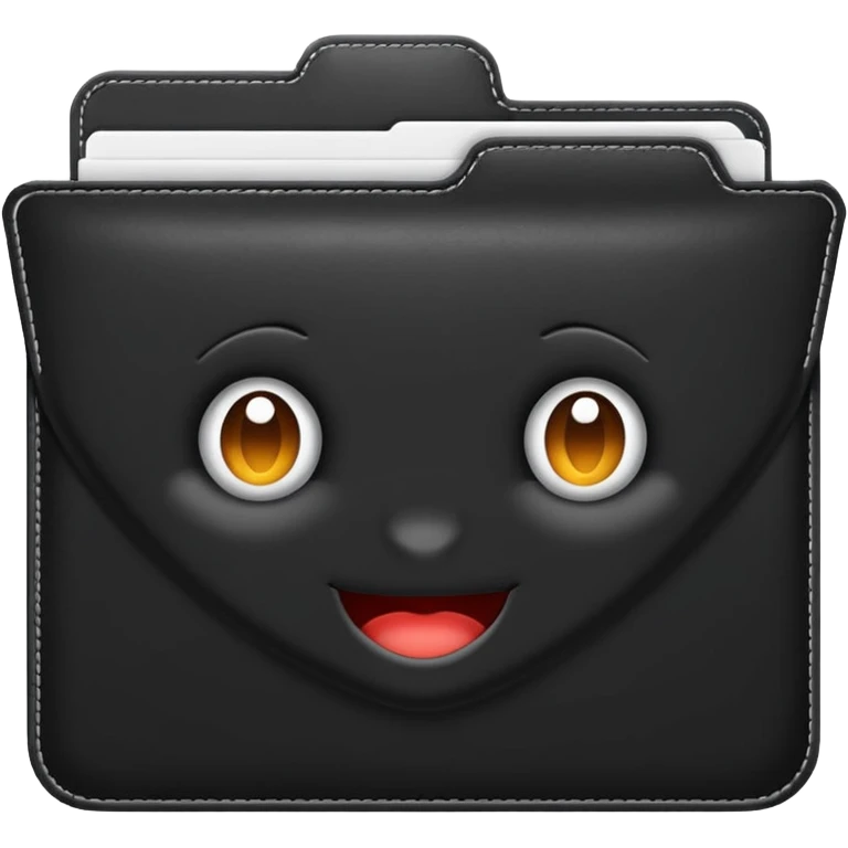 one black folder emoji