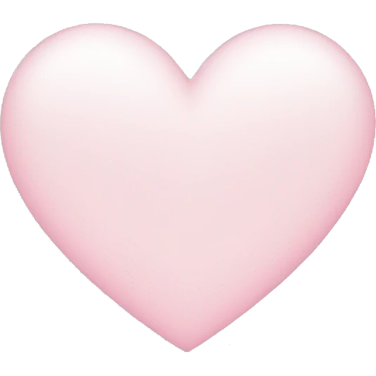 white heart with light pink emoji