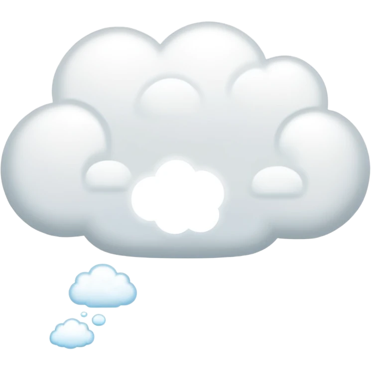 empty comic thought bubble, soft cloud shape, simple cartoon, no face emoji