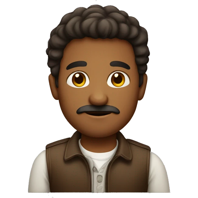 A brown short man with small mustache  emoji