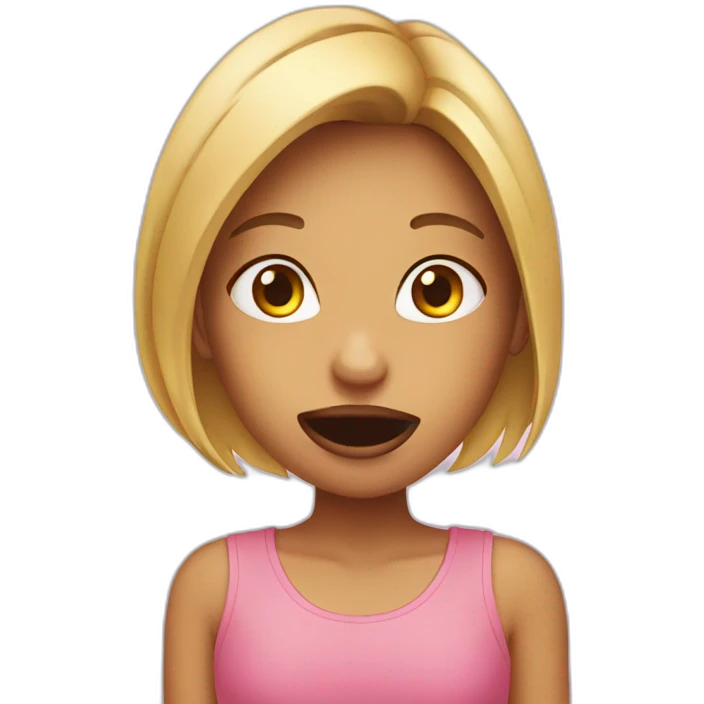 Girl coverd mouth emoji