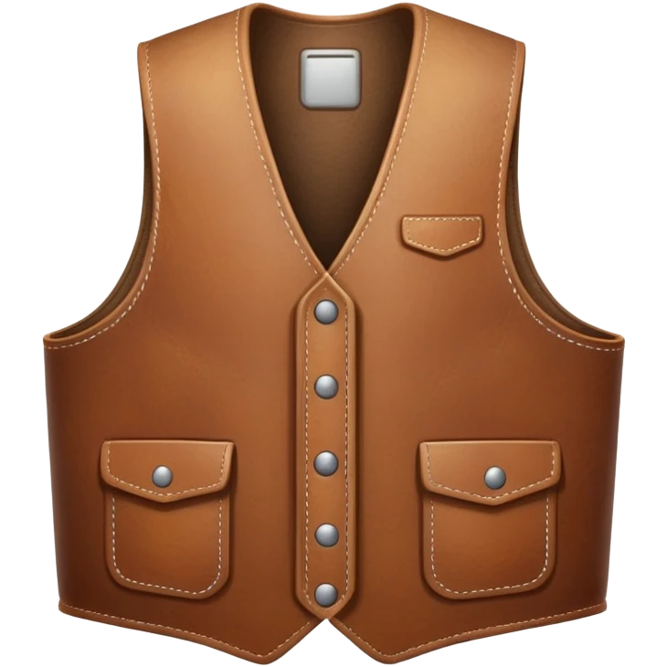 Brown leather vest emoji