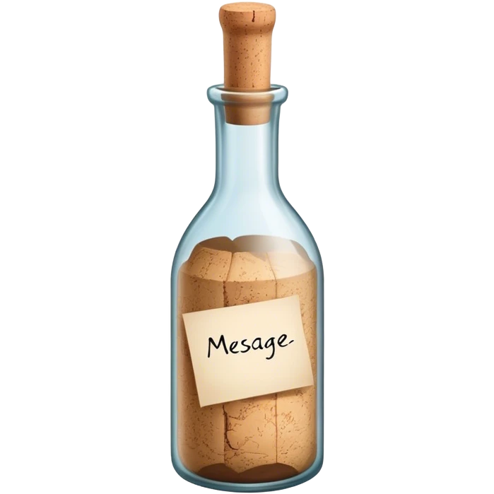 bottle with a message inside  emoji