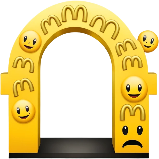 McDonald’s arch surrounded by question marks emoji