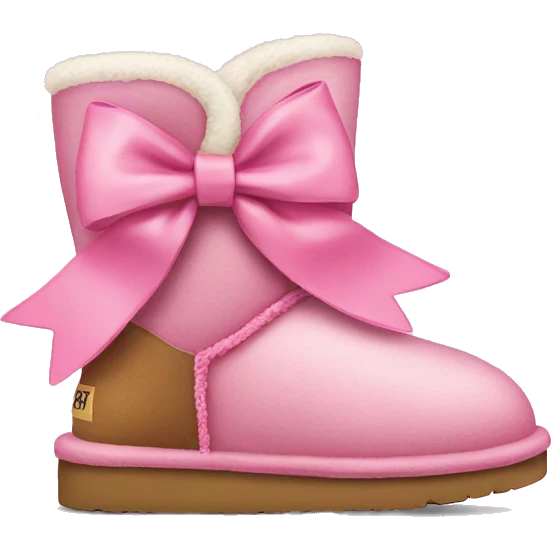 Pink bow on uggs  emoji