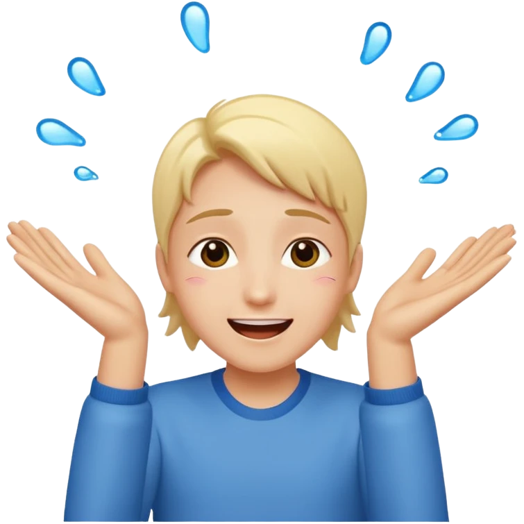 super happy tears excited hopeful hands emoji