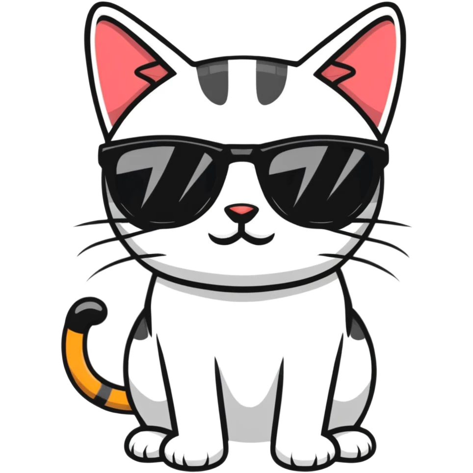 Cat with sunglasses emoji