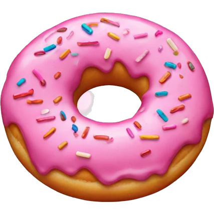 Pink donut with sprinkles  emoji