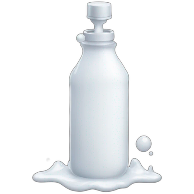 Emoji with white liquid emoji