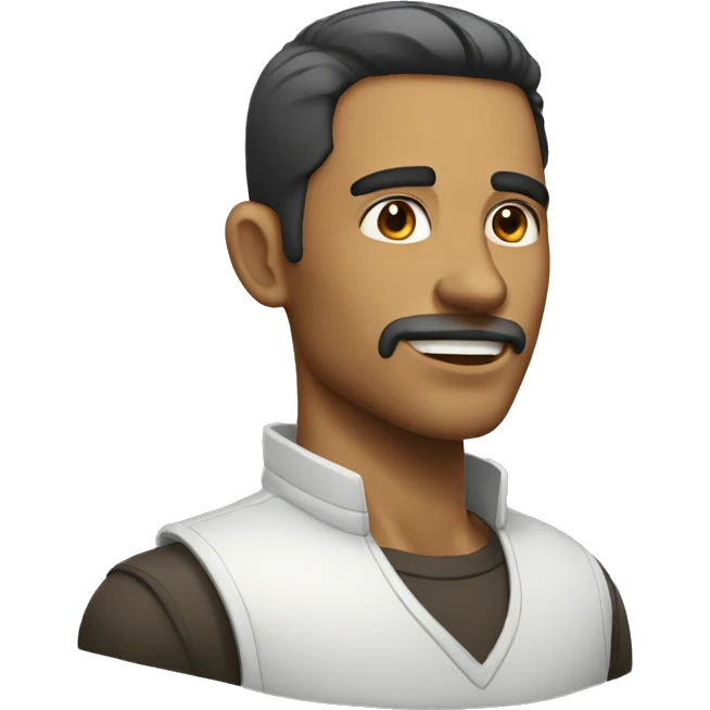 Guy with a really sharp jaw line emoji