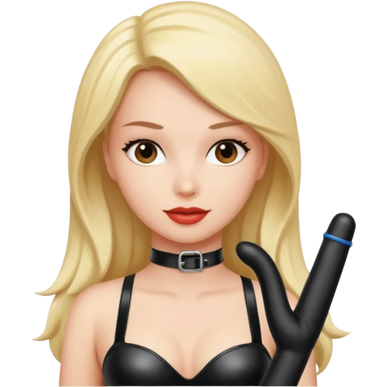 Strap on with dildo attached around waist female emoji