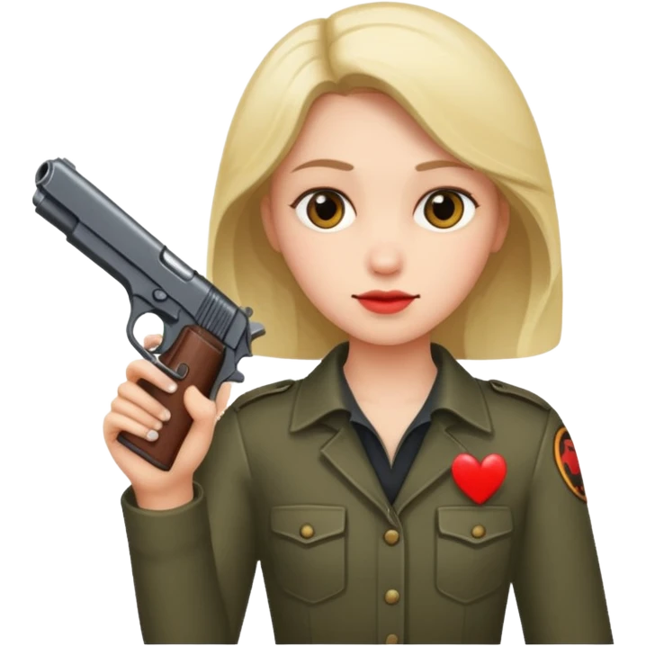 Una persona enamorado con una pistola emoji