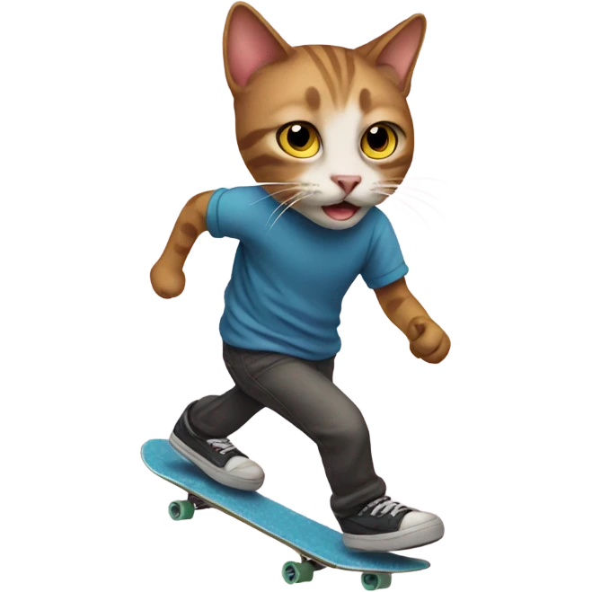 cat skateboarding emoji