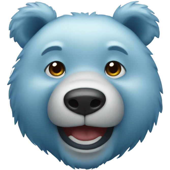 Blue bear emoji