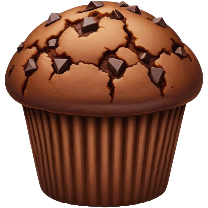 Chocolate muffin emoji