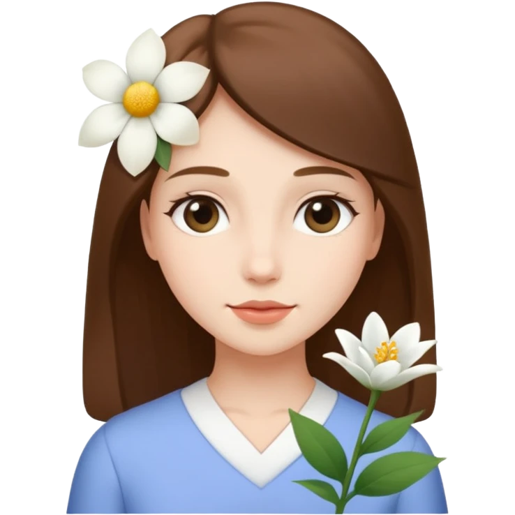 veronicas flower white emoji