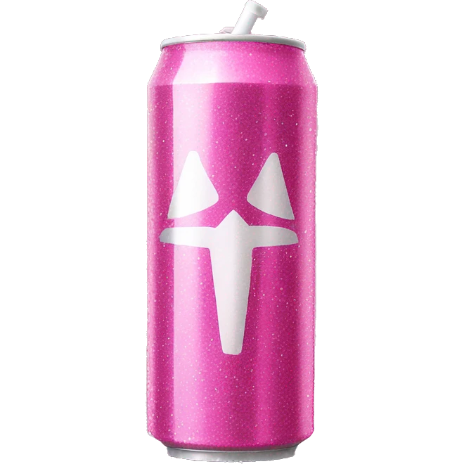 Pink energy drink cute girly glittery  emoji