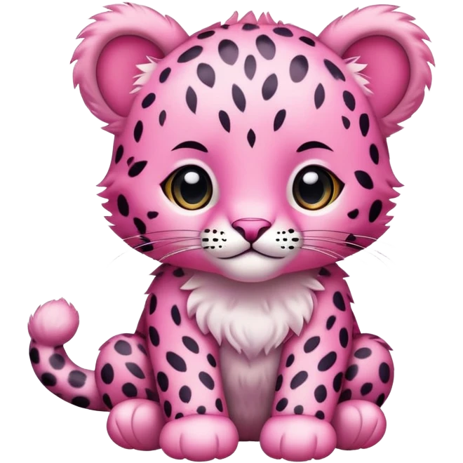 Pink baby leopard emoji