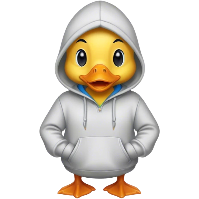 Duck in hoodie emoji