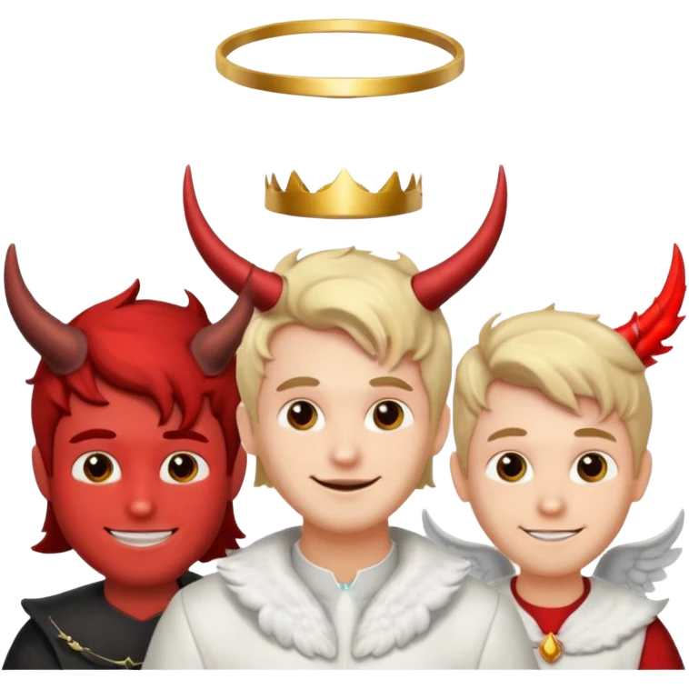 create a angel and devil in one man emoji  emoji