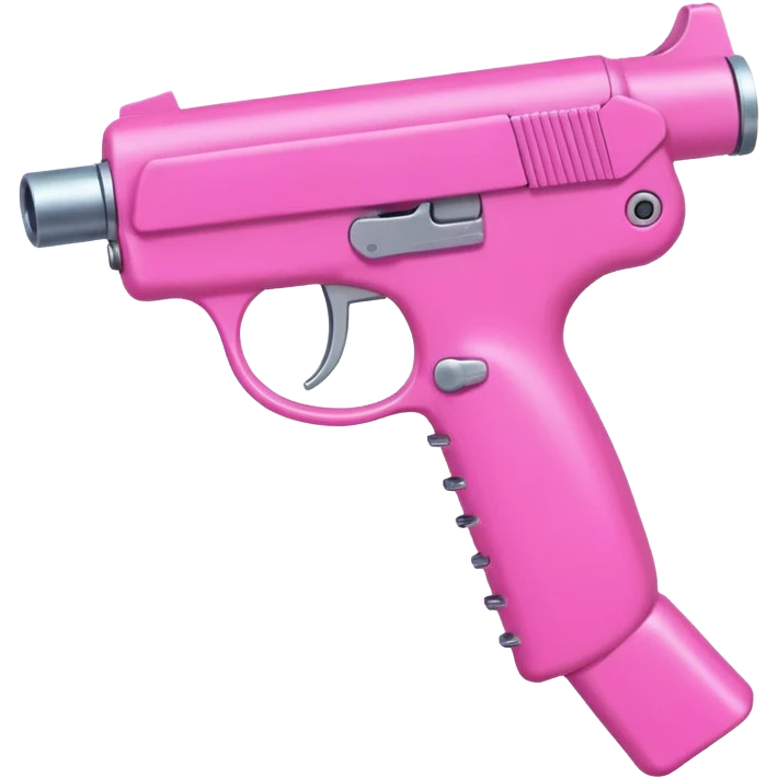 Image of only a hand Holding a pink gun. The nails should be pink too emoji