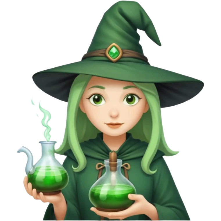 green witch cooking potion emoji