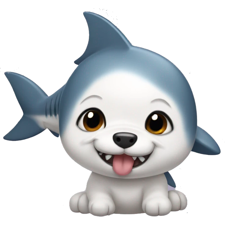 Shark puppy emoji