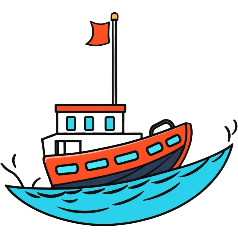 boat sinking in water emoji