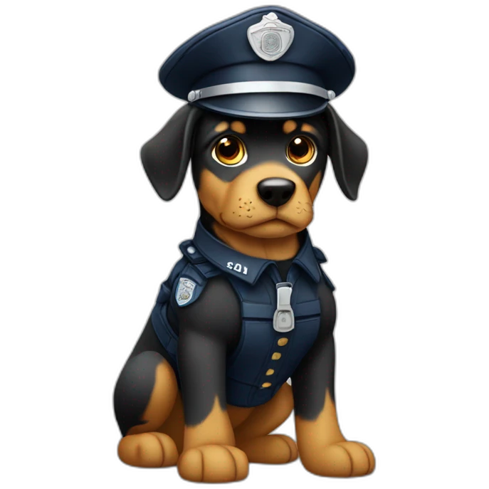 Chien policier emoji