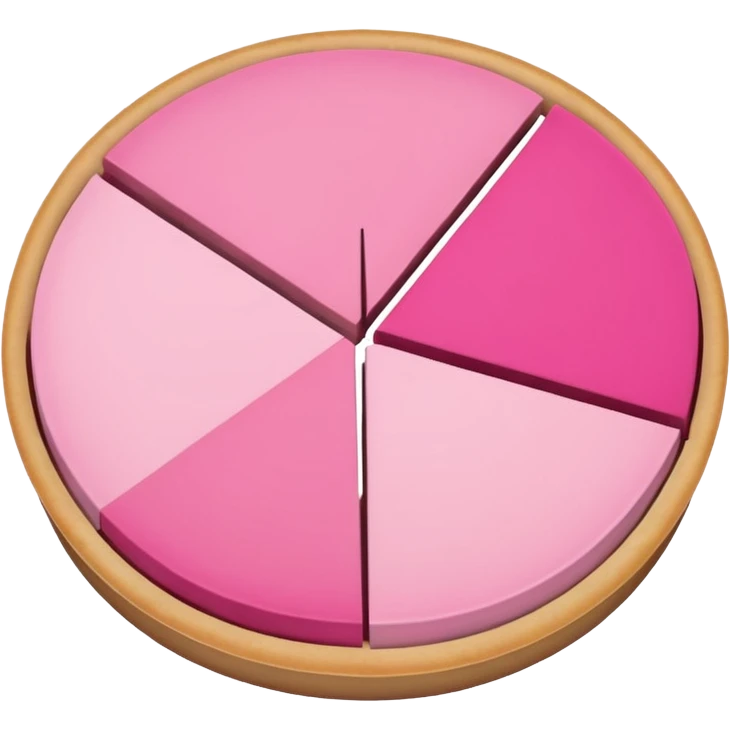 Pie chart pink emoji make realistic emoji